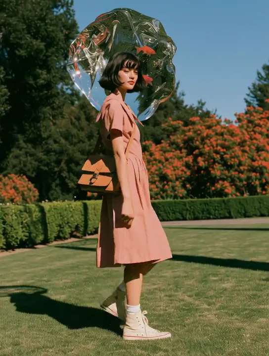 A reference photo used as the first frame of a moving shot